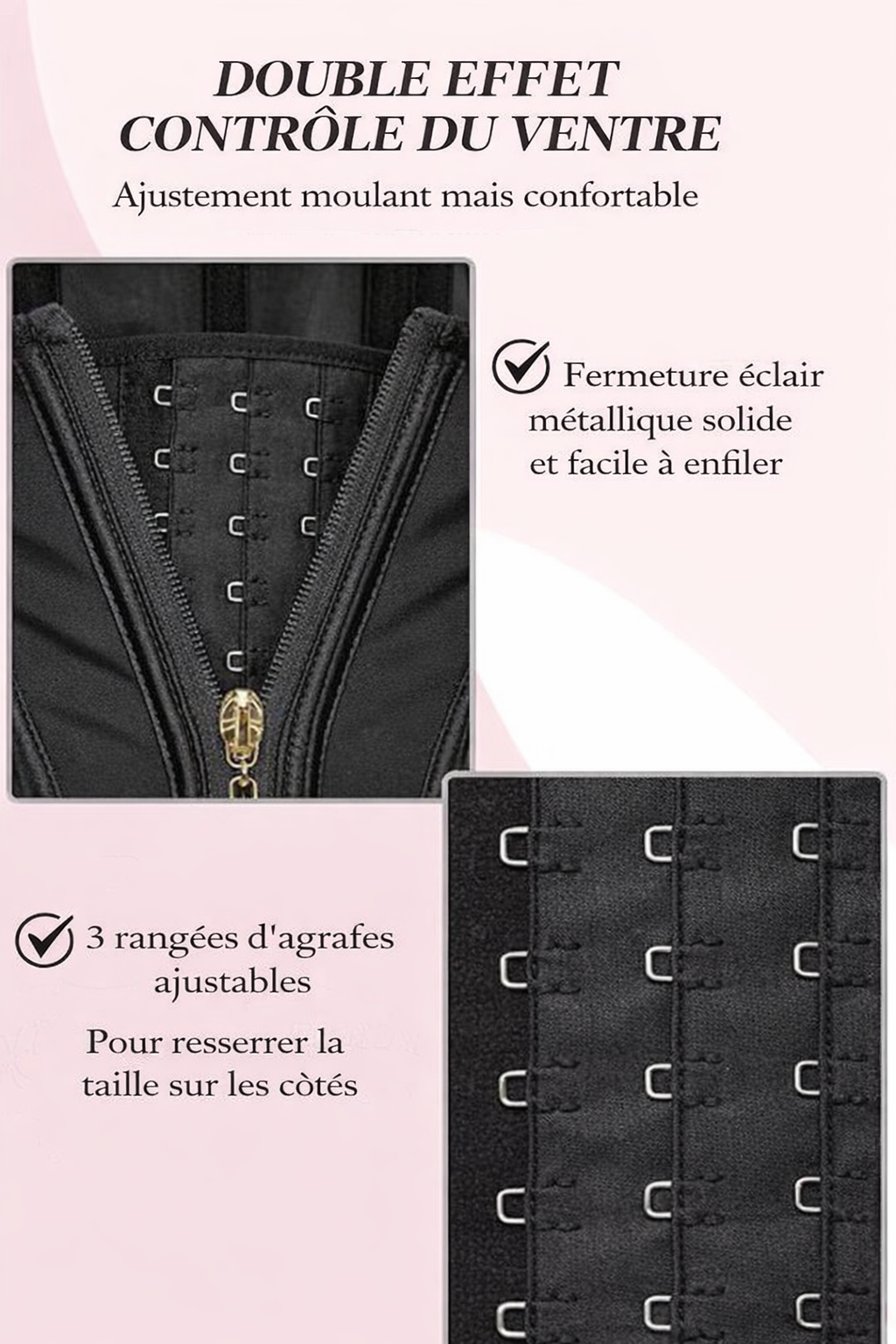 Corset gainant et amincissant noir